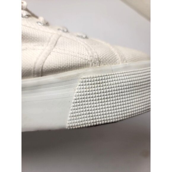 Superga Unisex White Canvas Platform Sneakers Lace-Up Casual Shoes Size M6/ W 7. - Picture 12 of 13